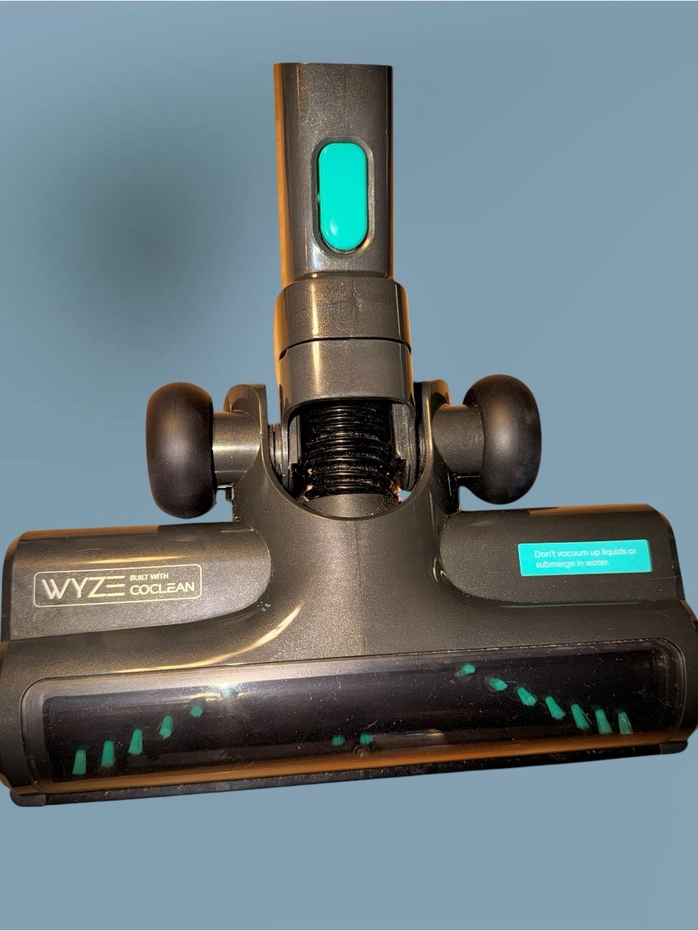 Wyze Cordless Vacuum Rotating Floor Brush attachment along with Crevice Tool